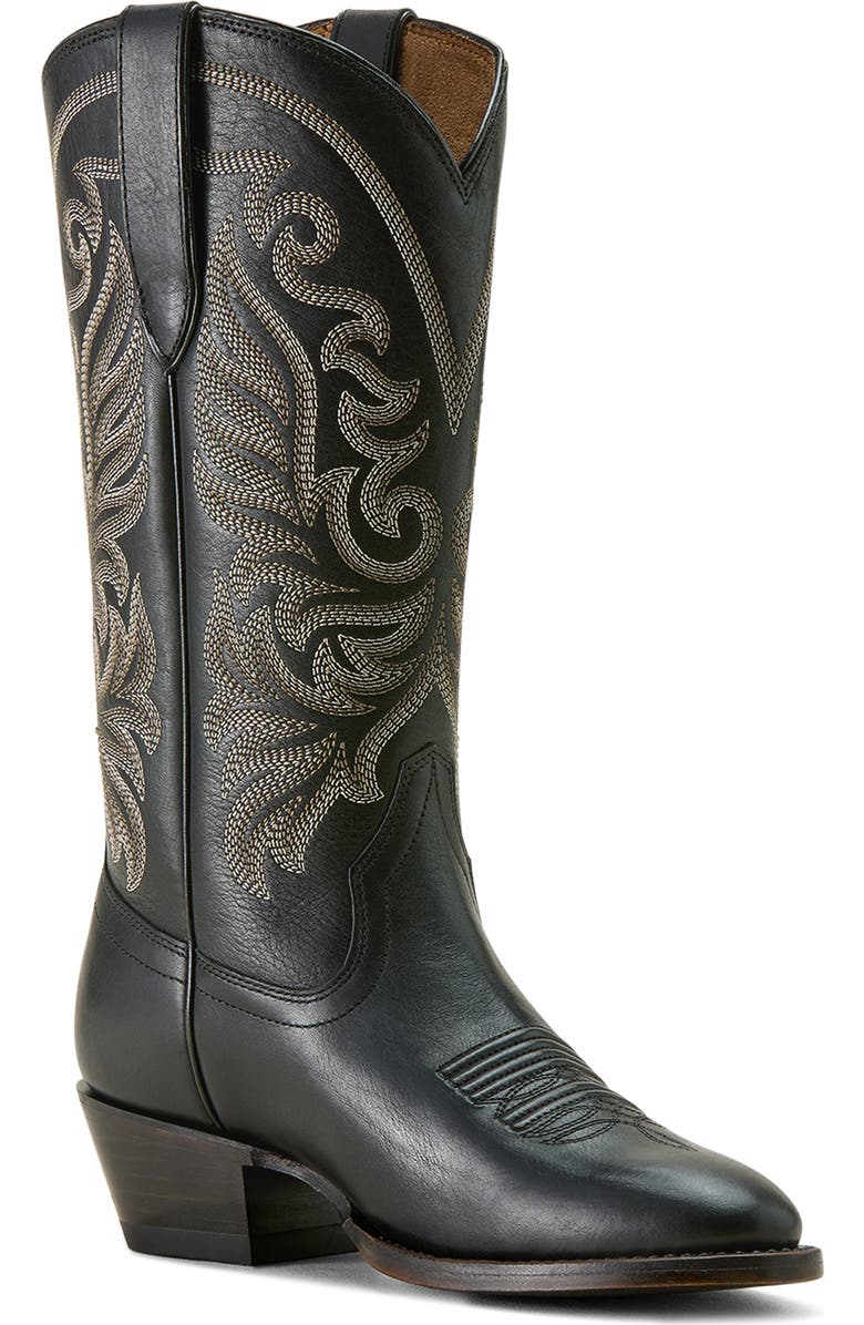Ariat Louella Western Leather Boot, Main, color, Black