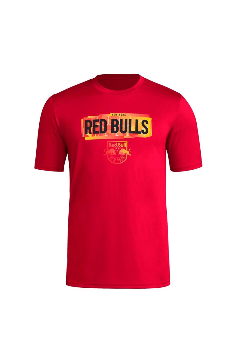 adidas Men's adidas Red New York Red Bulls Local Pop AEROREADY T-Shirt, Alternate, color, Red