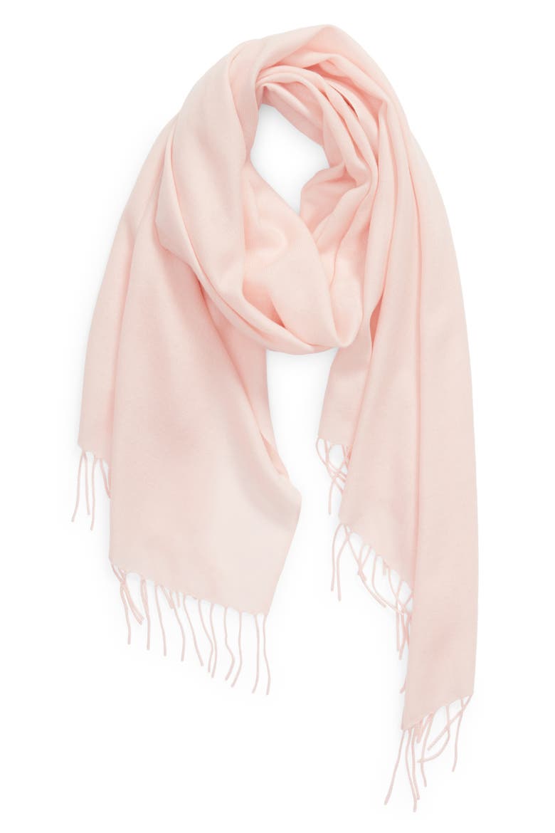 Tissue Weight Wool & Cashmere Scarf, Alternate, color, PINK BALLET