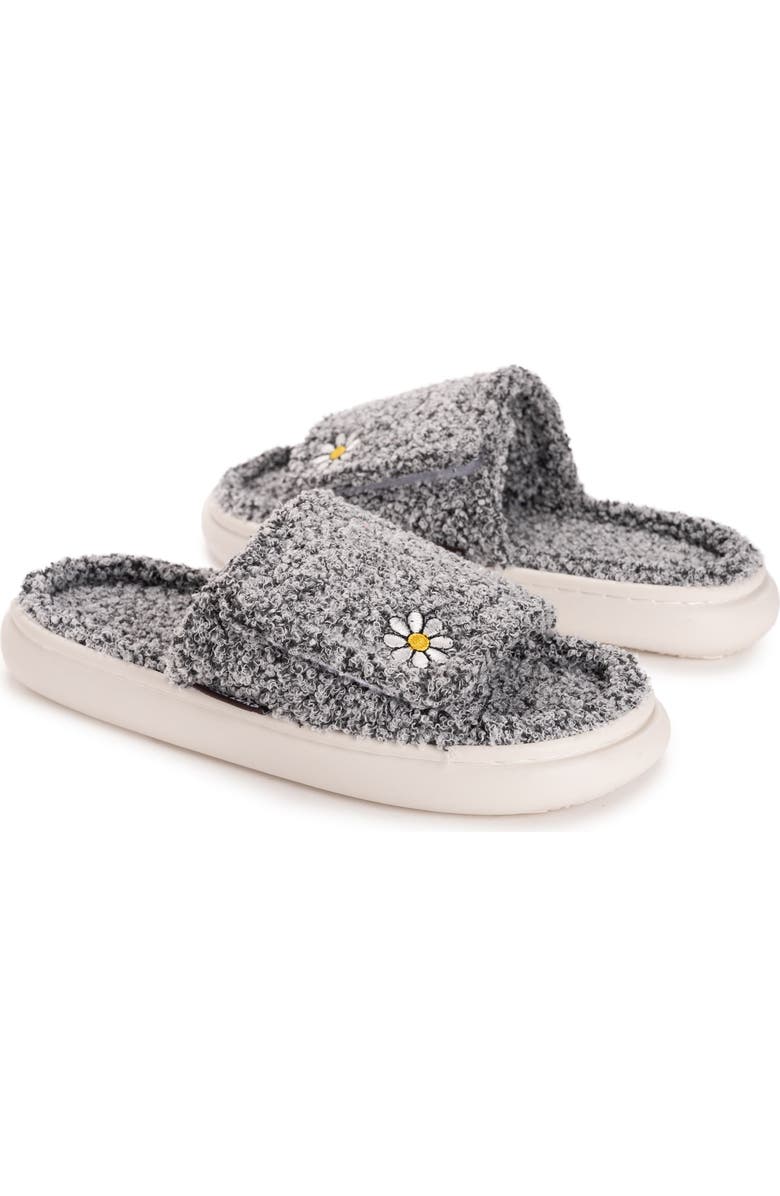 MUK LUKS Women's Gael Slide Slipper, Alternate, color, Black Daisy