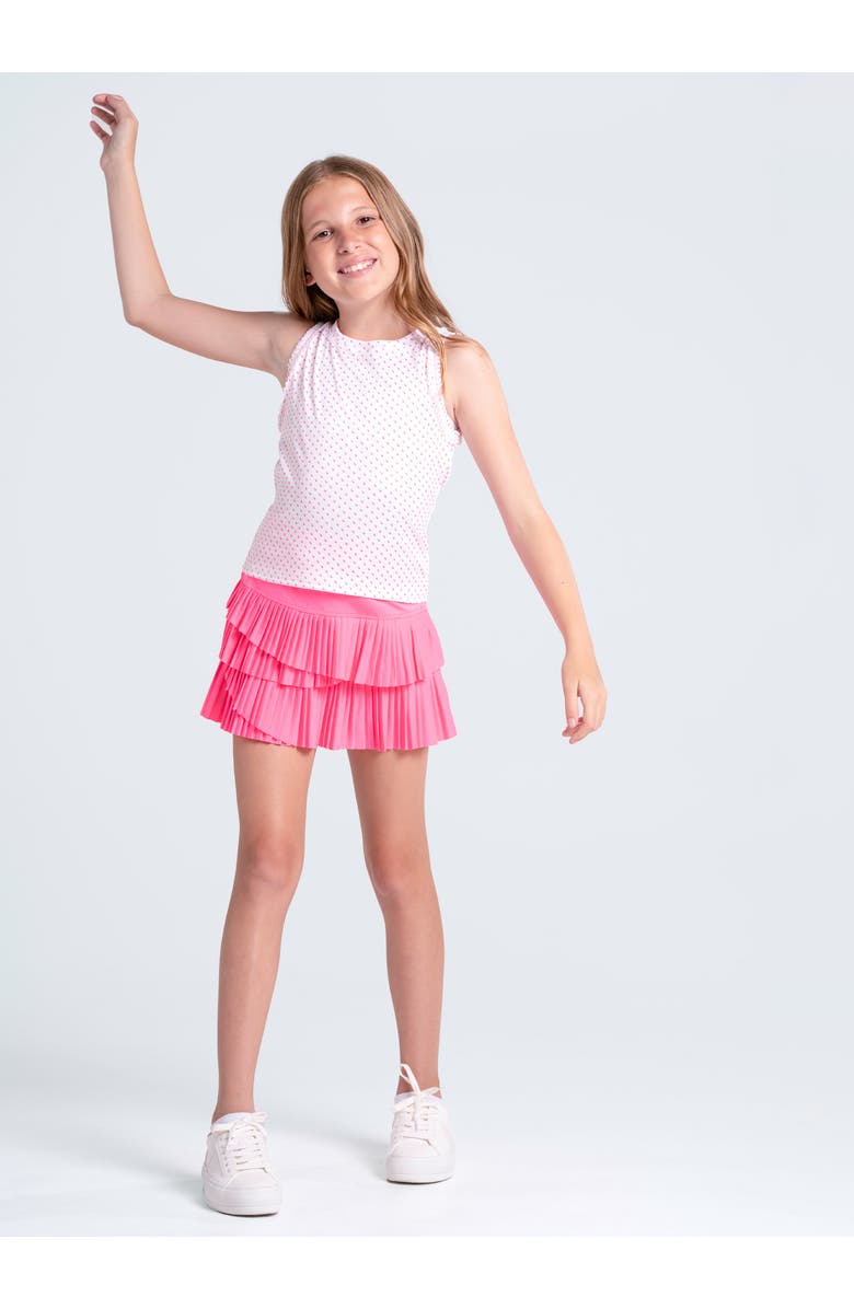 Lucky in Love Girls Poppy Dot Tank, Alternate, color, Taffy