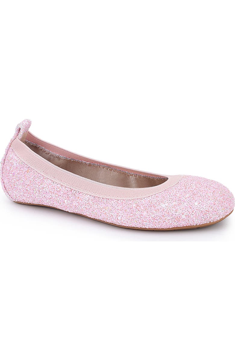 Yosi Samra Miss Samara Ballet Flat, Main, color, Light Pink Glitter