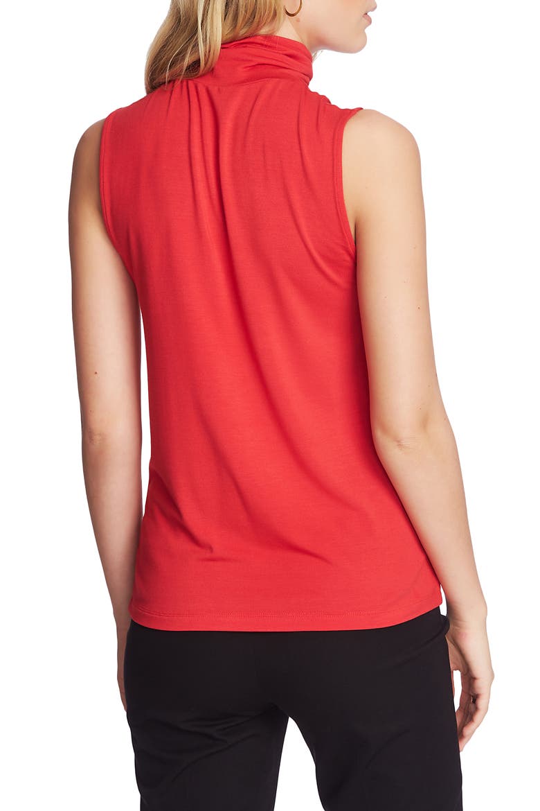 Sleeveless Turtleneck Top, Alternate, color, PREPPY RED