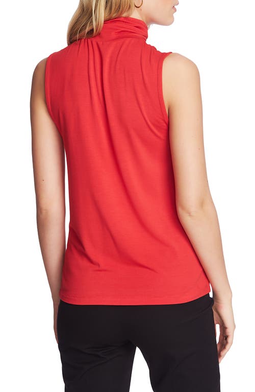 Court & Rowe Sleeveless Turtleneck Top In Red