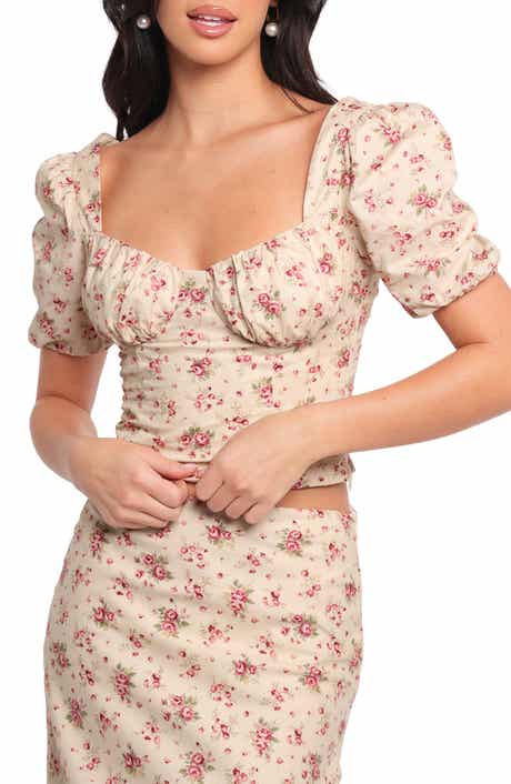 Petal & Pup Annly Puff Sleeve Corset Top