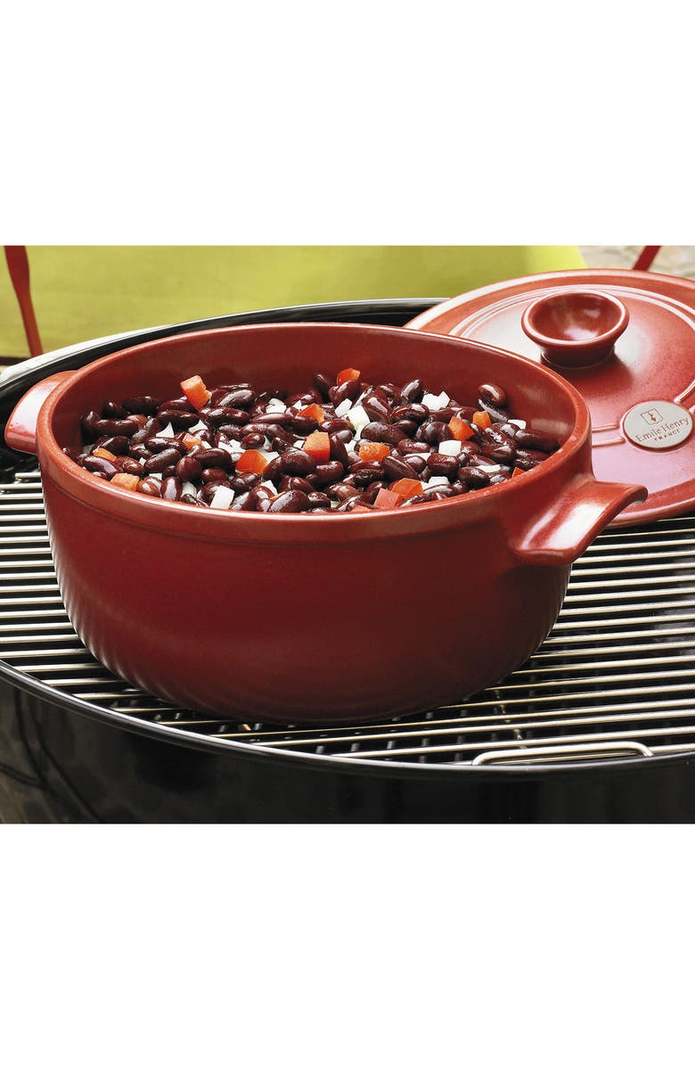 Emile Henry Flame Round Stewpot Dutch Oven, 5.5 Quart, Alternate, color, Red