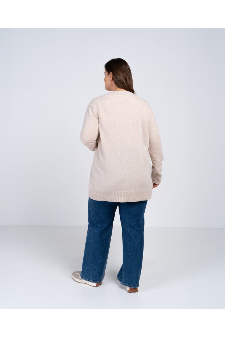 Boyfriend V-Neck Cardigan, Alternate, color, Champagne Marl