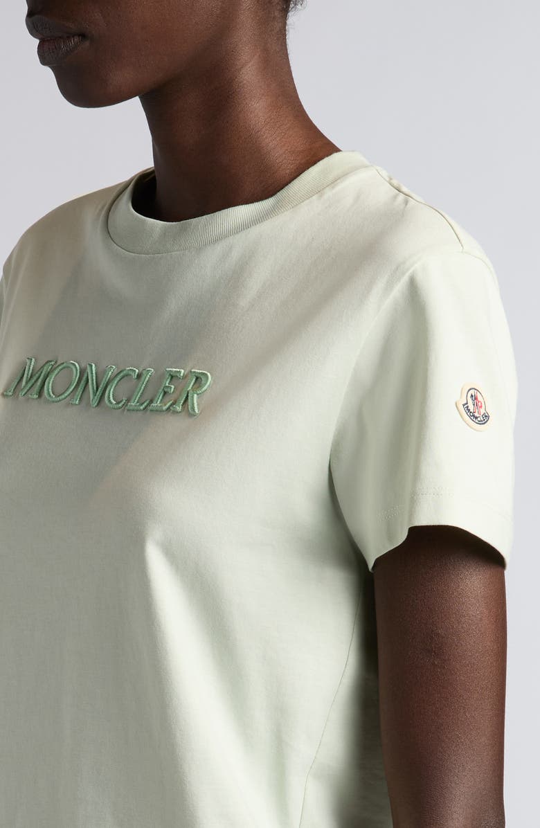 Moncler Embroidered Logo T-Shirt, Alternate, color, Green