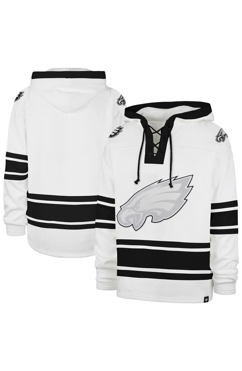 '47 Men's '47  White Philadelphia Eagles After Image Superior Lacer with Hood, Main, color, White