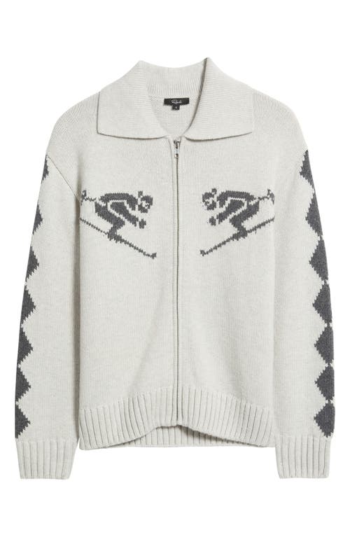 Rails Rhea Ski Graphic Cardigan In Gray