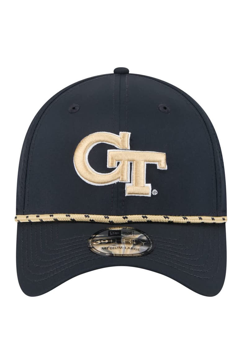 Men's New Era  Navy Georgia Tech Yellow Jackets Rope 39THIRTY Flex Hat, Alternate, color, Navy