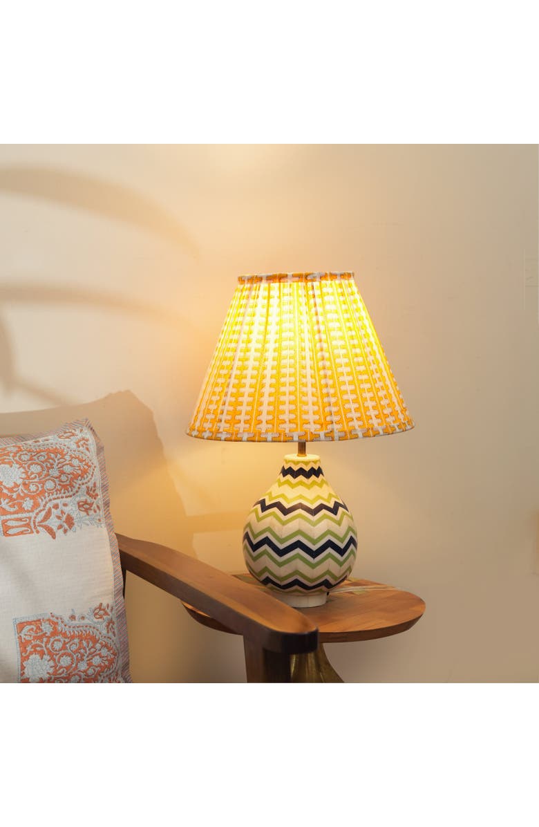 Mela Artisans Chevron Inlay Table Lamp, Alternate, color, Chevron