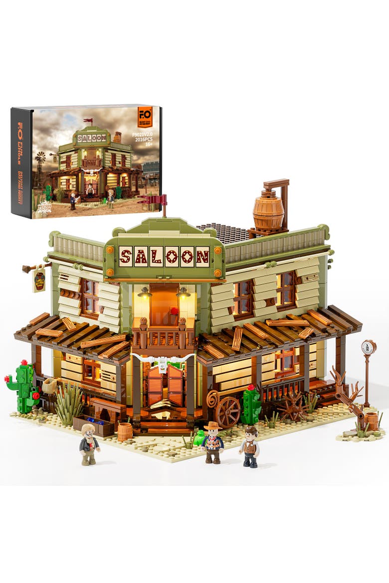 Western Saloon Lighting Building Set Model OW2026W, Main, color, Multicolor