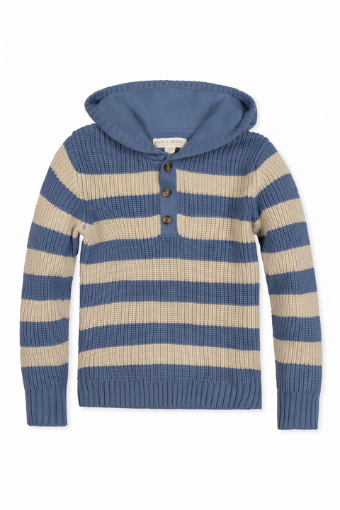 Kids' Organic Henley Sweater Hoodie