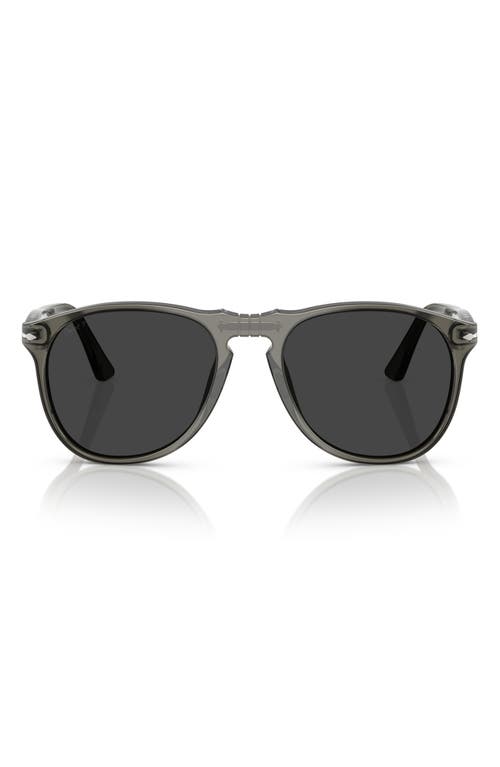 Persol 55mm Polarized Aviator Sunglasses In Grad Smoke