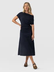 Saint + Sofia Laurie Cowl Neck Dress