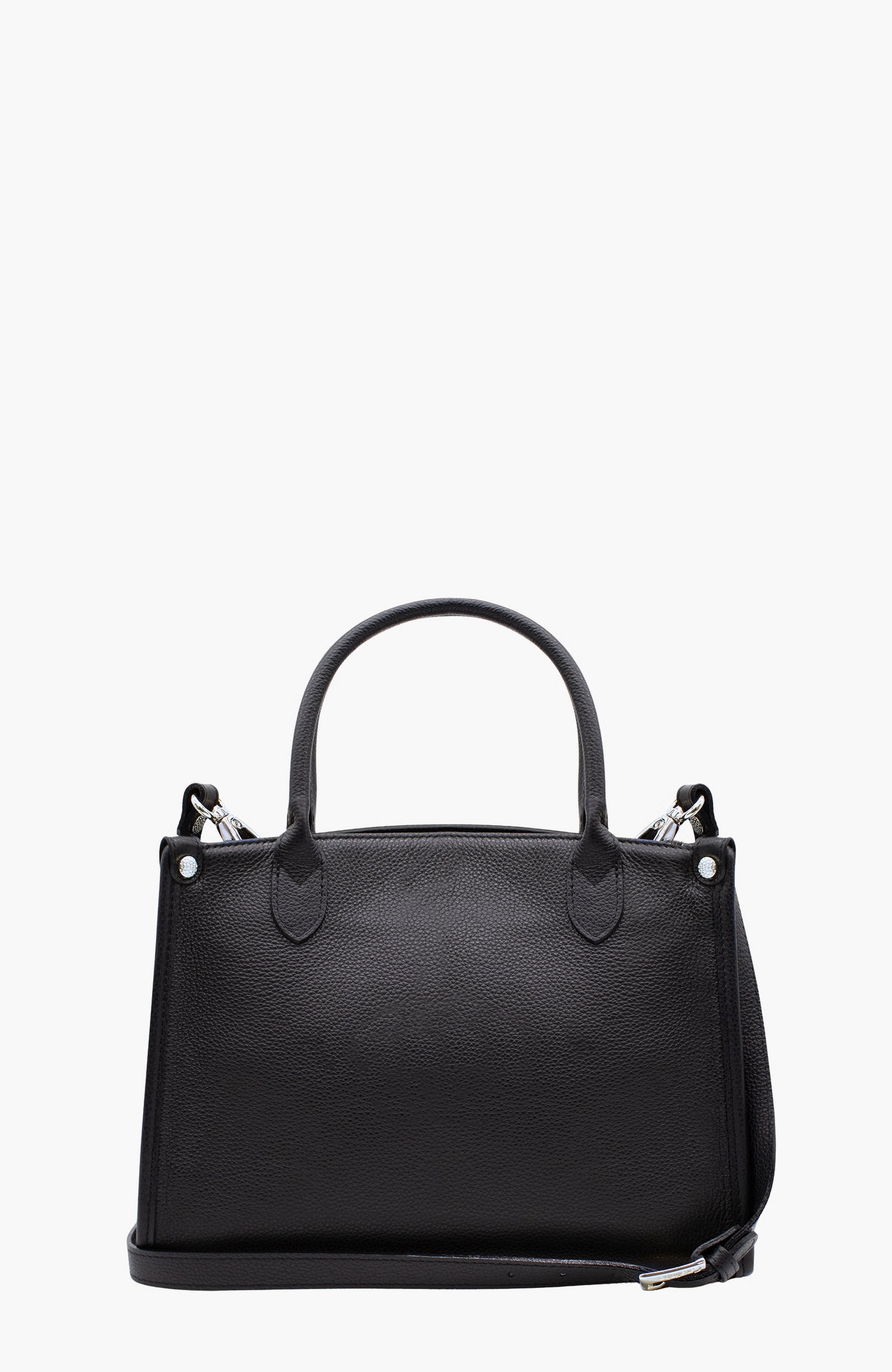 Muse 480 Pebbled Leather Handbag, Alternate, color, Black