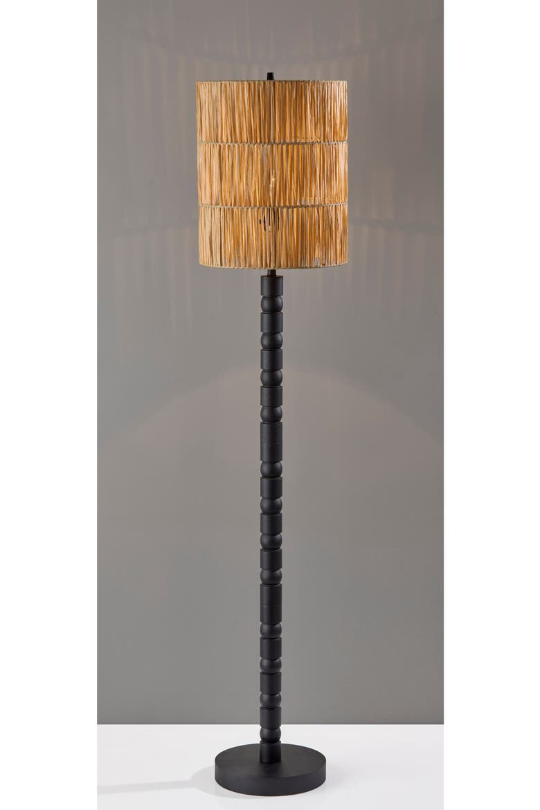 Norfolk Floor Lamp, Alternate, color, BLACK