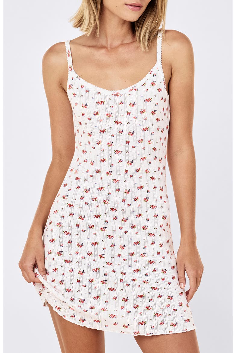 Imogen Print Cotton Pointelle Nightgown, Alternate, color, POSY FLORAL