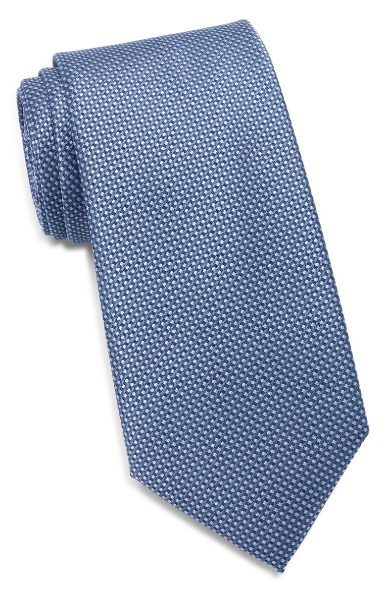 Calvin Klein Esme Solid Bird's Eye Tie, Main, color, Navy