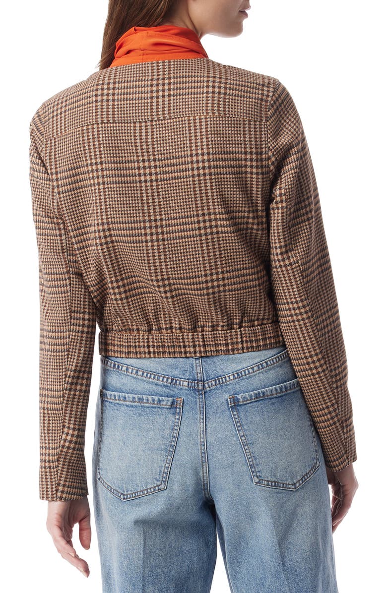 DO by Dee Ocleppo Lena Check Zip-Up Jacket, Alternate, color, Downtown Brown