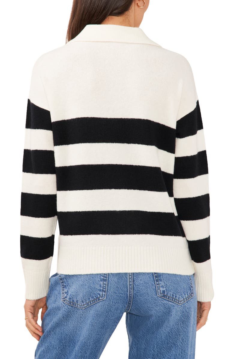 Vince Camuto Stripe Polo Sweater, Alternate, color,