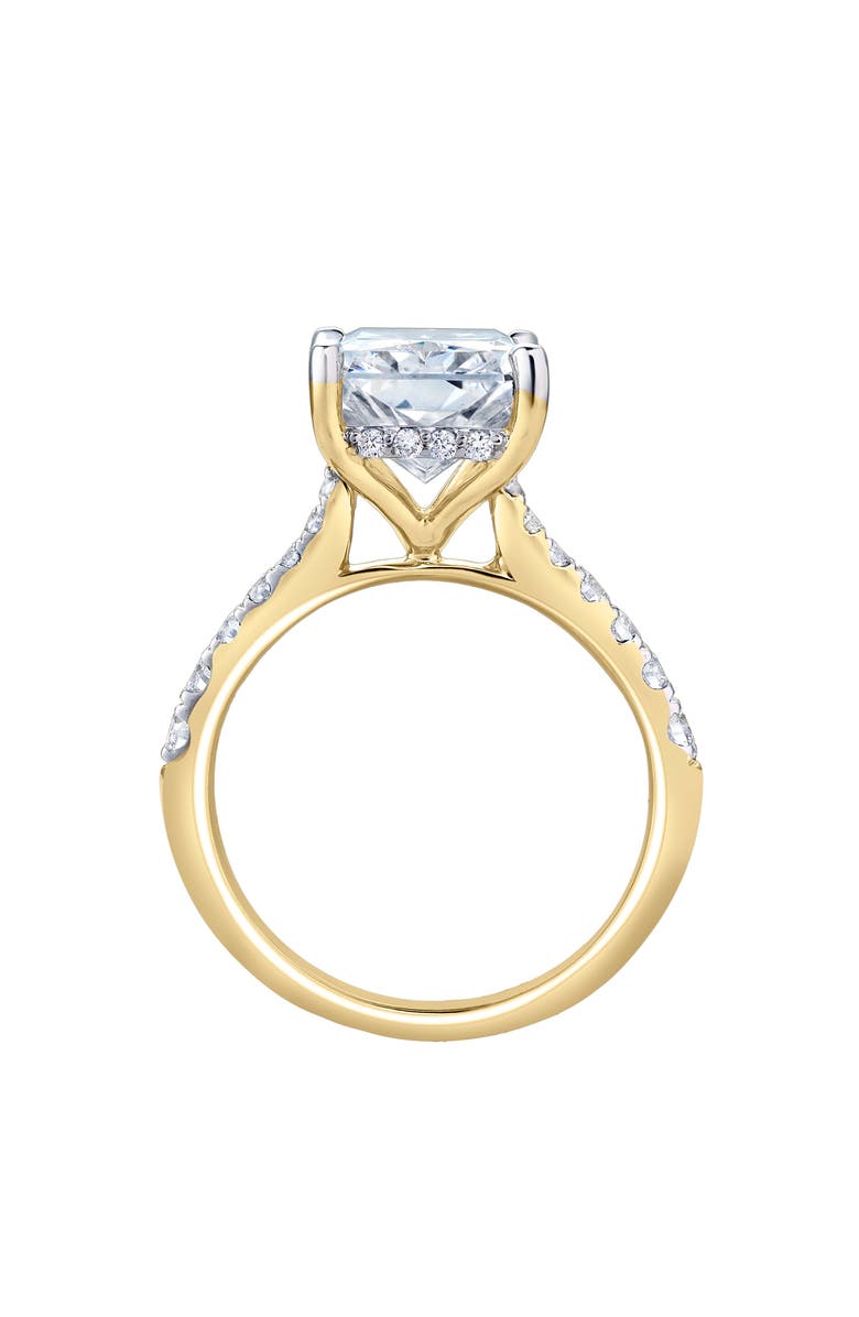 LuvMyJewelry Bayan 14K Yellow Gold Radiant Cut Lab Grown Diamond Hidden Halo Engagement Ring - 5.5 Ct, Alternate, color, 14K Yellow Gold