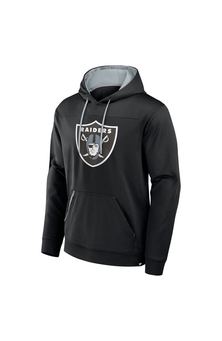FANATICS Men's Fanatics Black Las Vegas Raiders Defender Pullover Hoodie, Alternate, color, Black