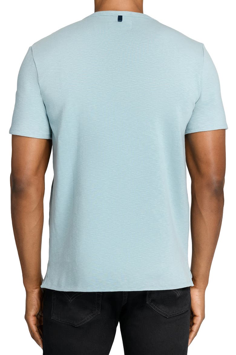 Asher Black Slub Stretch Cotton & Modal T-Shirt, Alternate, color, BLUE
