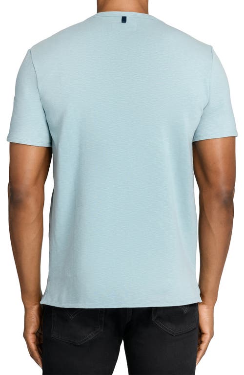 W.R.K Asher White Slub Stretch Cotton & Modal T-Shirt in Blue  product