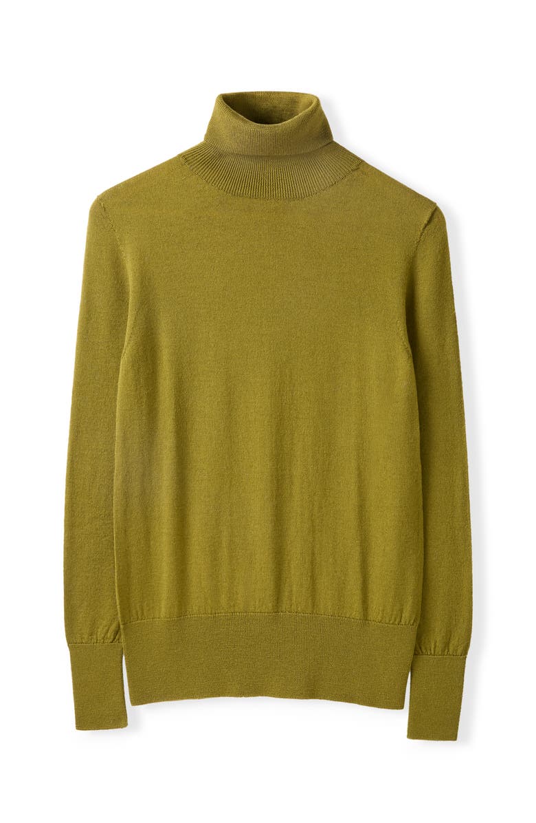Celtic & Co. British Merino Turtle Neck Sweater, Alternate, color, Moss