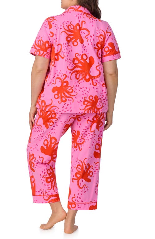 BEDHEAD PAJAMAS BEDHEAD PAJAMAS PRINT CROP STRETCH JERSEY PAJAMAS