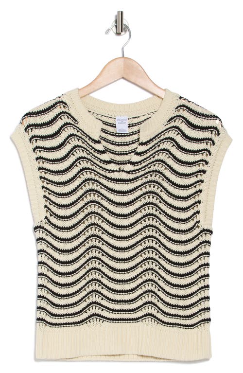 Melrose And Market Split Neck Sleeveless Sweater In Neutral