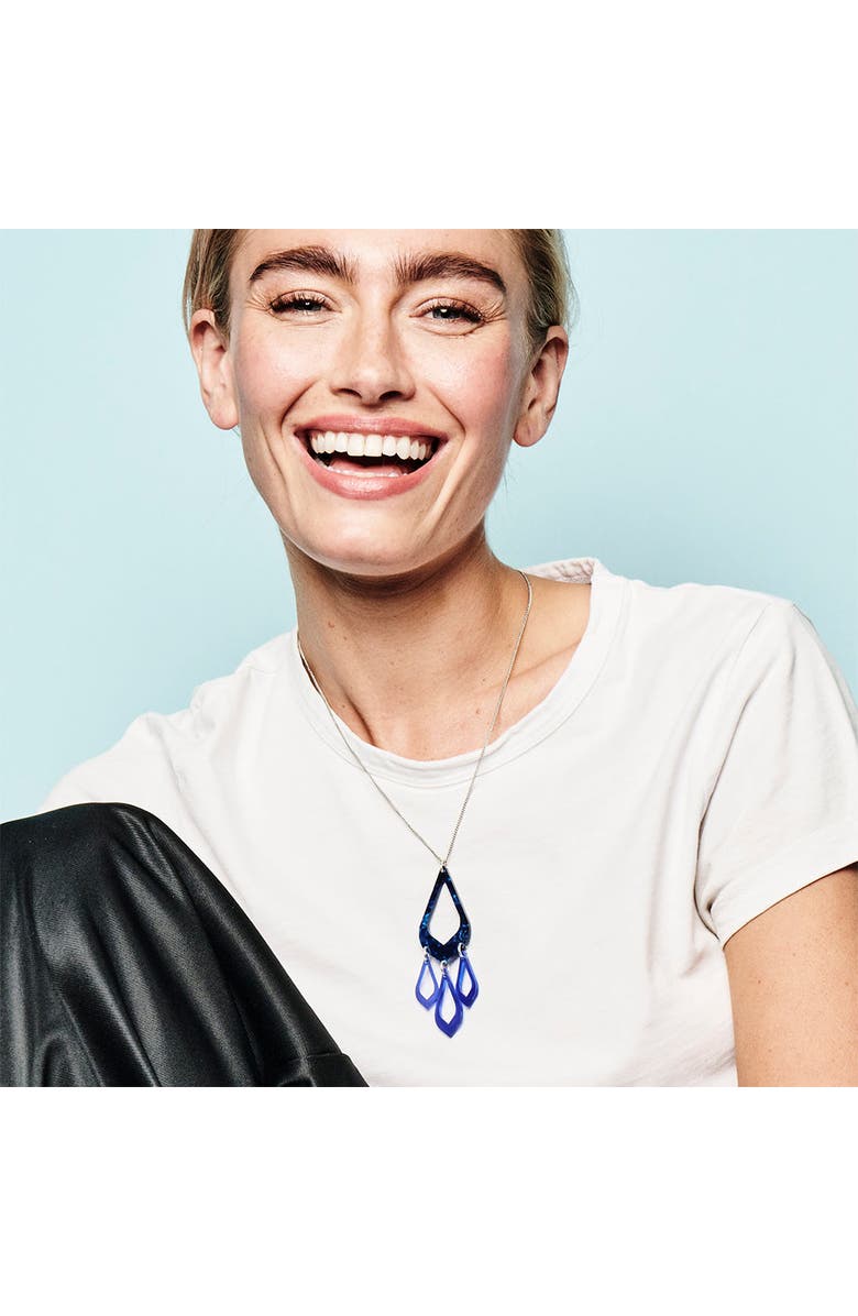 Toolally Feather Drop Pendant - Midnight Blue Swirl & Sapphire, Alternate, color, Midnight Blue Swirl & Sapphire