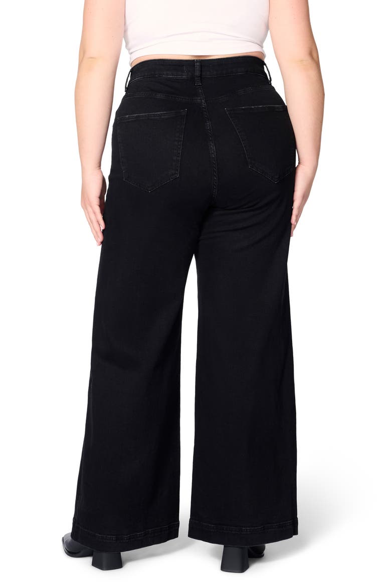 NCE High Waist Wide Leg Jeans, Alternate, color, INKWELL