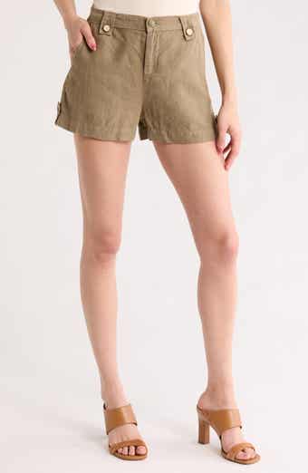 L'AGENCE Leo Safari Linen Shorts