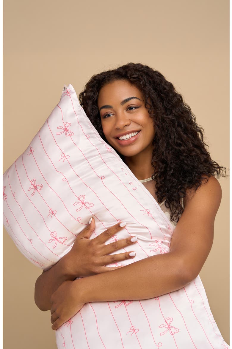 King Satin Pillowcase (Limited Edition), Alternate, color, PINK