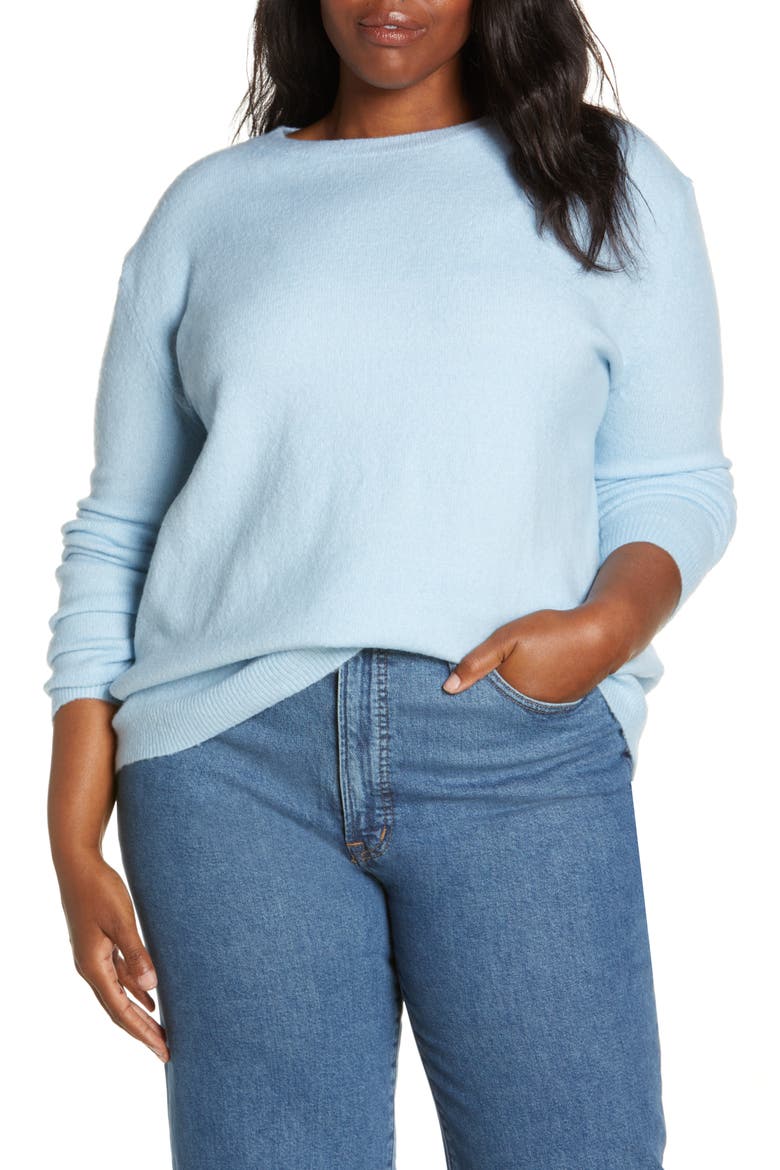 Women's Cozy Crewneck Sweater, Main, color, BLUE FALLS