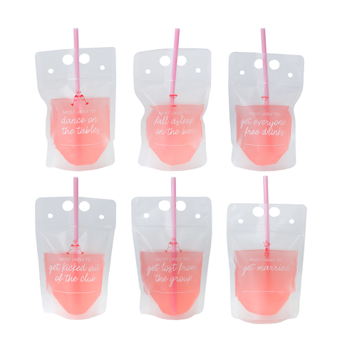Camp Bachelorette Drink Pouch Set of 12