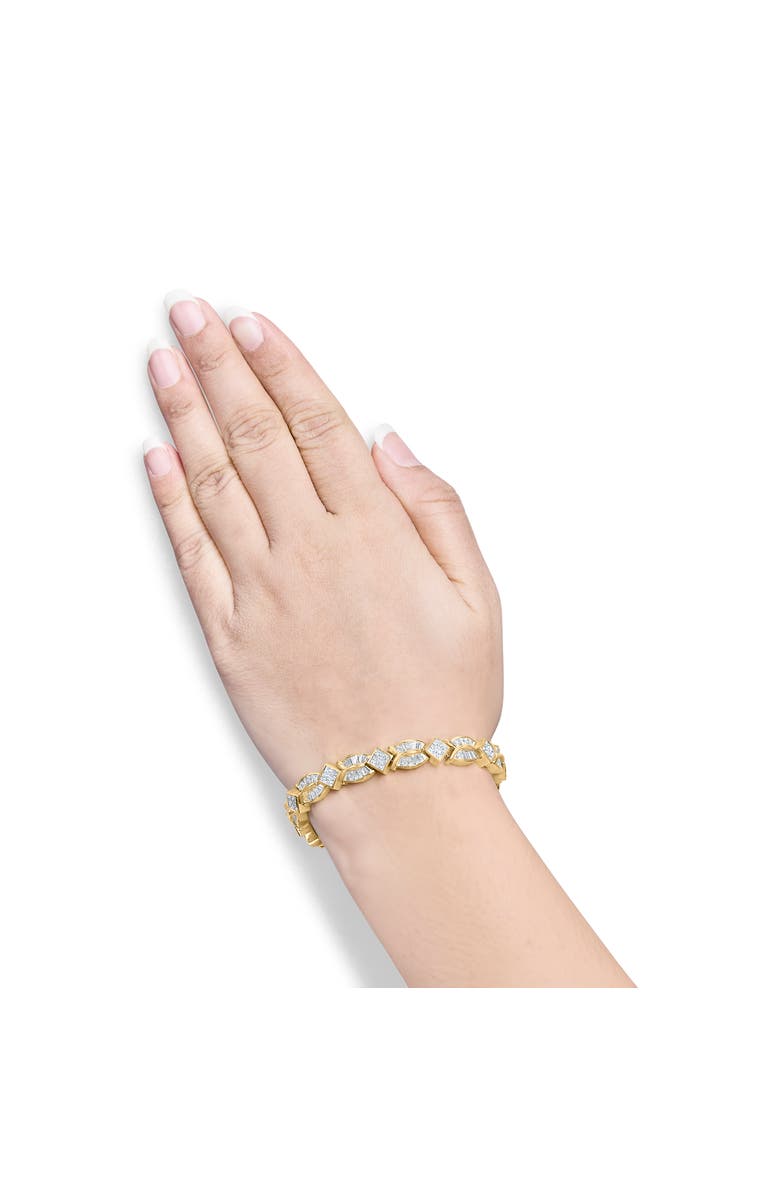 Haus of Brilliance 14K Yellow Gold 8 1/5 Cttw Diamond Geometric Twist Link Bracelet, Alternate, color, Yellow