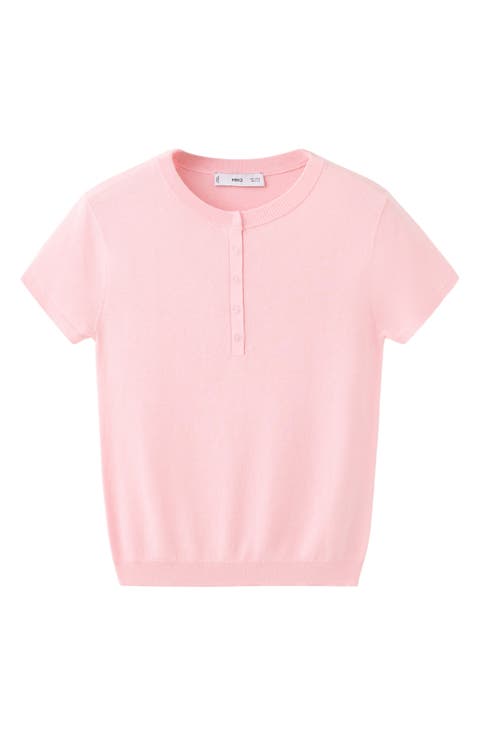 Fine Knit Henley Sweater