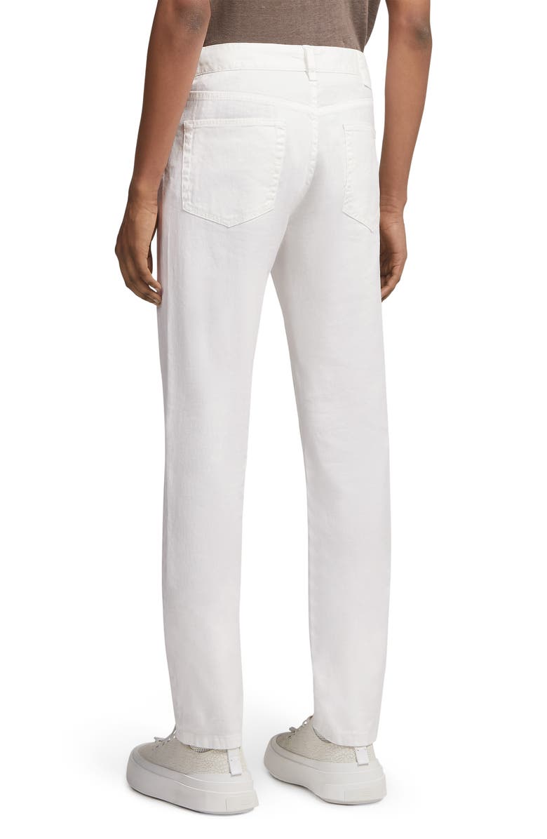 ZEGNA Garment Dyed Stretch Linen & Cotton Slim Fit Jeans, Alternate, color,