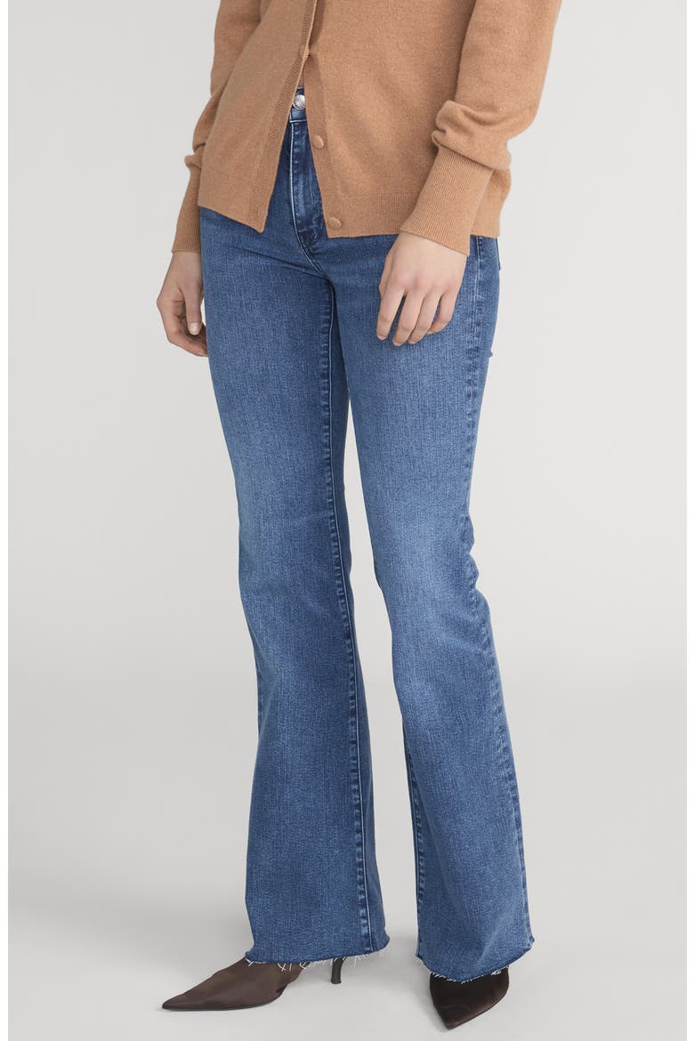 The Icon Raw Hem Flare Jeans, Alternate, color, EASE RAW AFTER