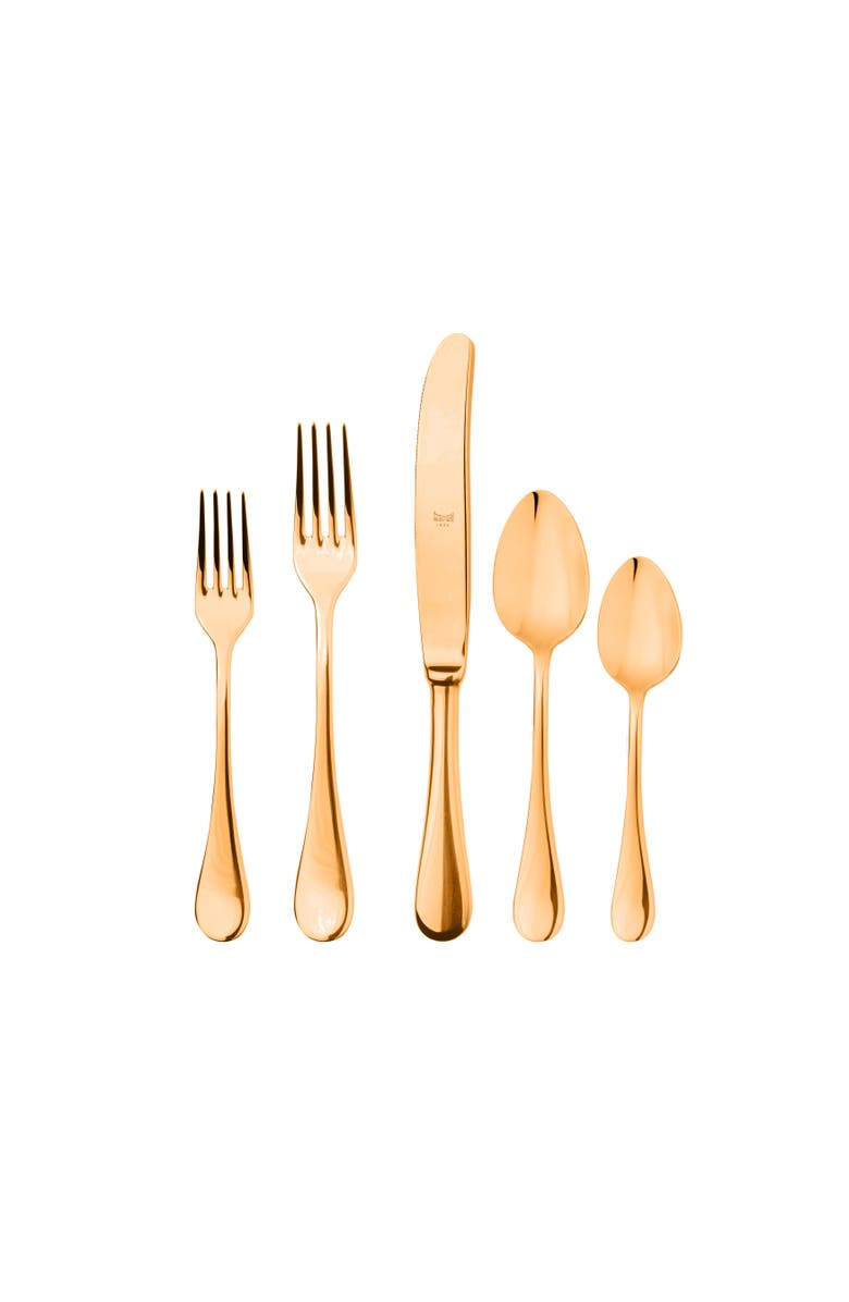 Mepra Brescia Flatware Set - 5 Pieces, Main, color, Gold