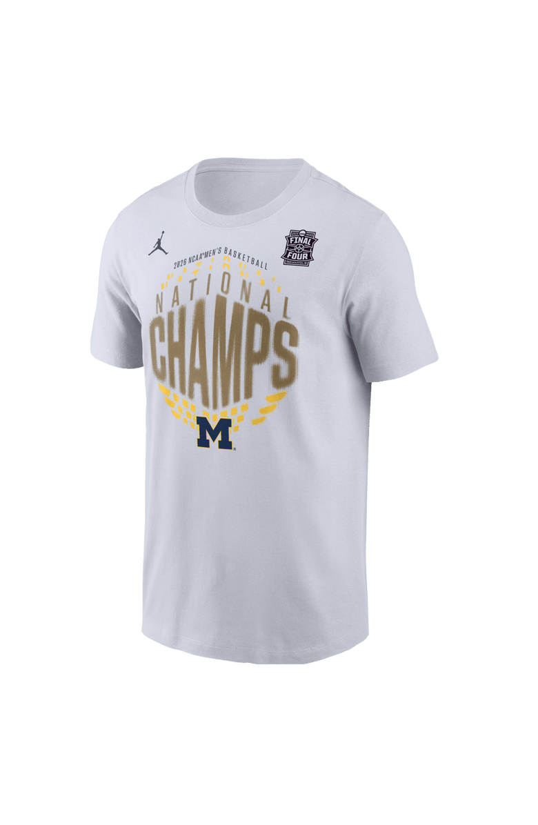 Jordan Brand Men's Jordan Brand White Michigan Wolverines 2026 NCAA Men's Basketball National Champions Locker Room T-Shirt, Main, color, White