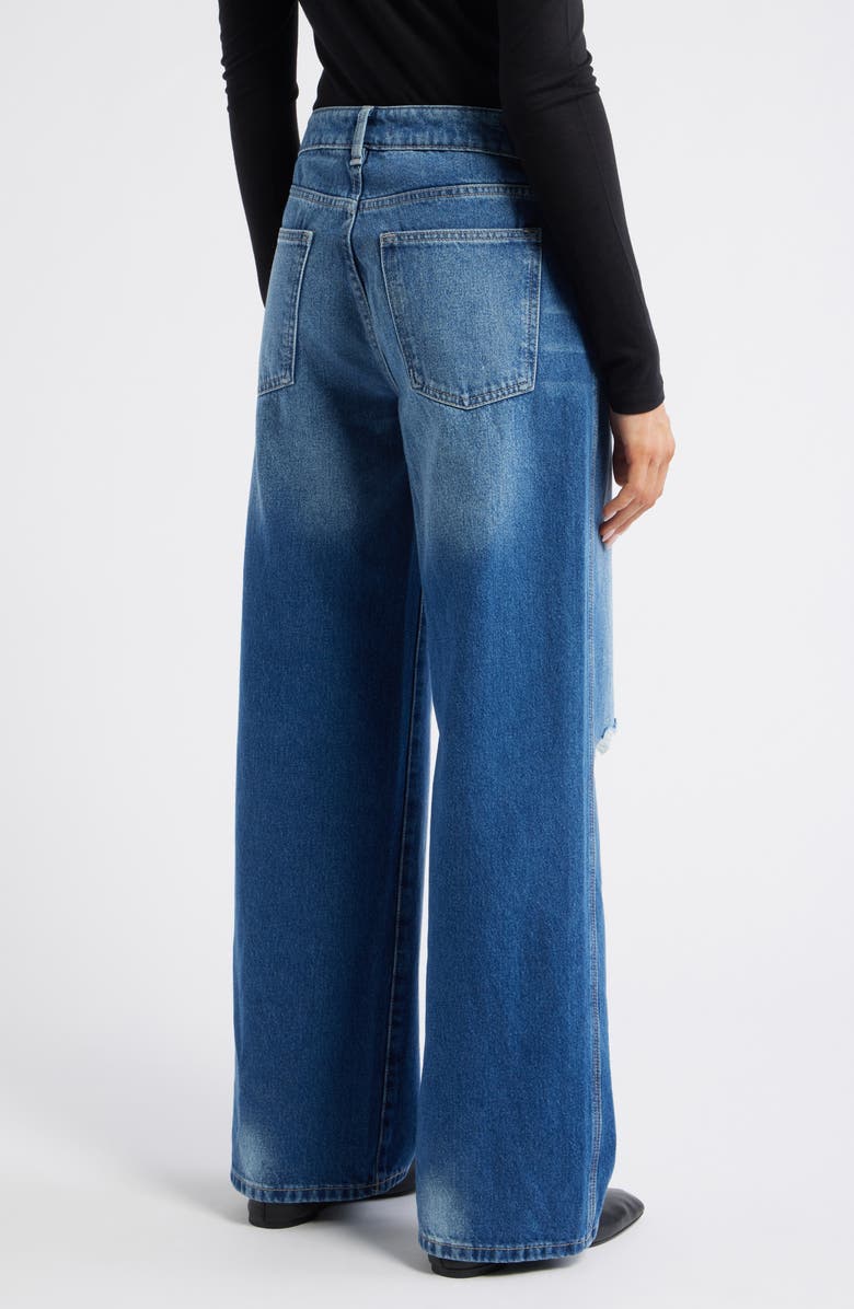 WARP+WEFT CJU Low Rise Wide Leg Ripped Jeans, Alternate, color, Los Feliz