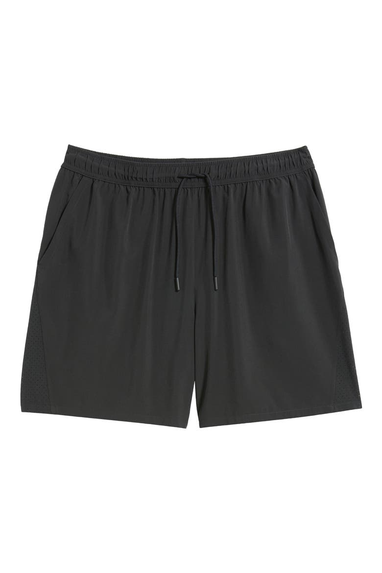 Zelstretch 7-Inch Perforated Shorts, Alternate, color, BLACK CAVIAR