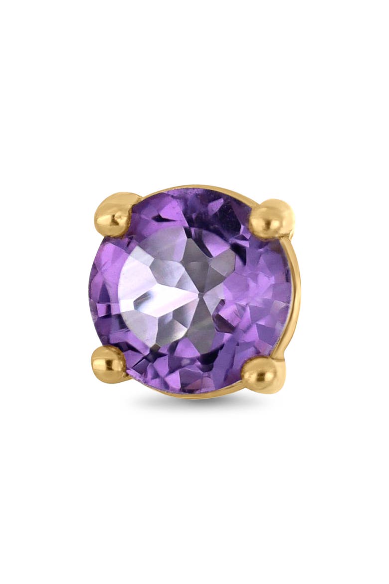 BLC 14K Gold Amethyst Stud Earrings, Alternate, color, 14K YELLOW GOLD