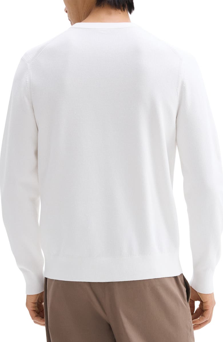 Theory Textured Crewneck Sweater, Alternate, color, White