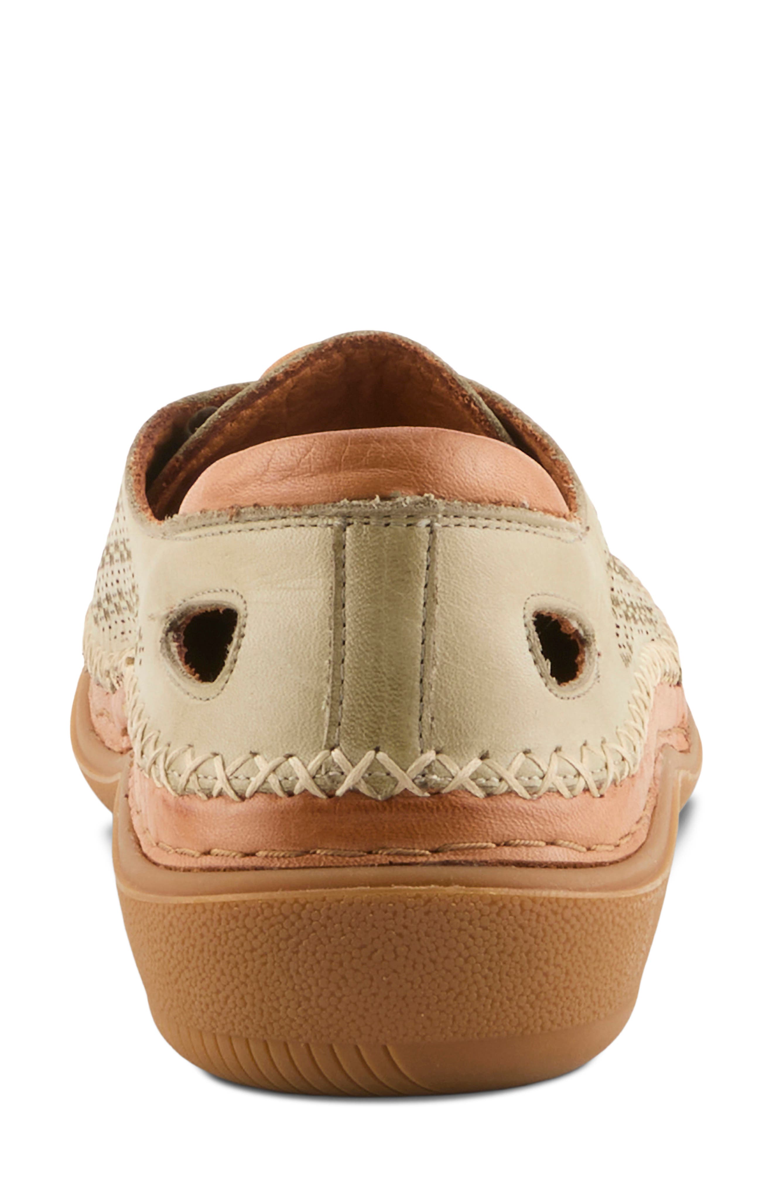 Spring Step Janell Laser Cut Sneaker, Alternate, color, Sage Green